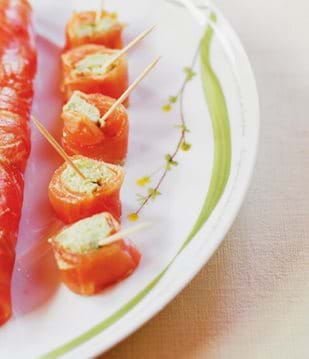 Salmon Rolls With Avocado Filling