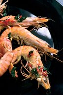 Grilled Prawns With Chili Butter, Lime And Fresh Coriander