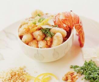 Gnocchi With Lobster And Walnut Sauce