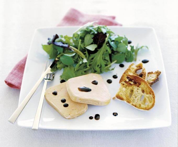 Foie Gras With Balsamic Vinegar And Salad