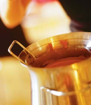 Chocolate Fondue With Fresh Fruit