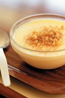 Custard With Chopped Walnuts And Cinnamon